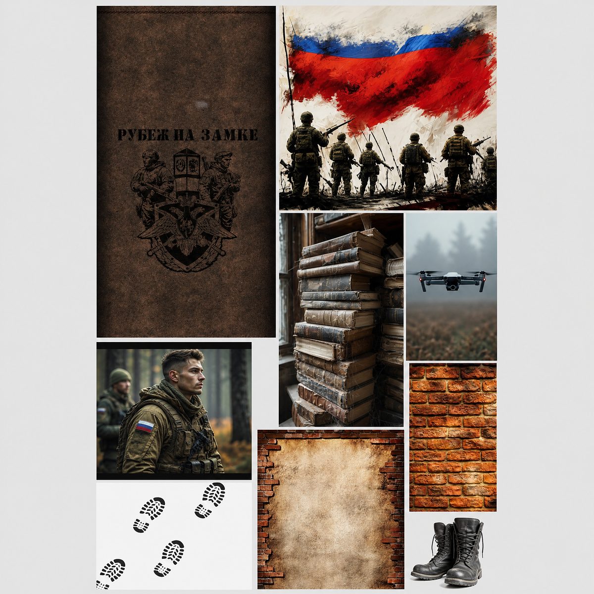AI-коллаж в стиле «Военный»