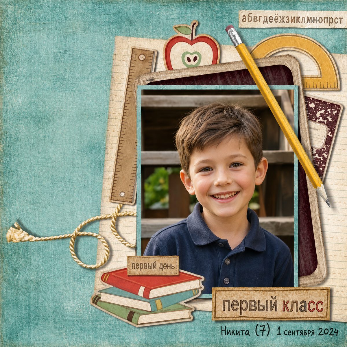 AI-коллаж в стиле «1 сентября»