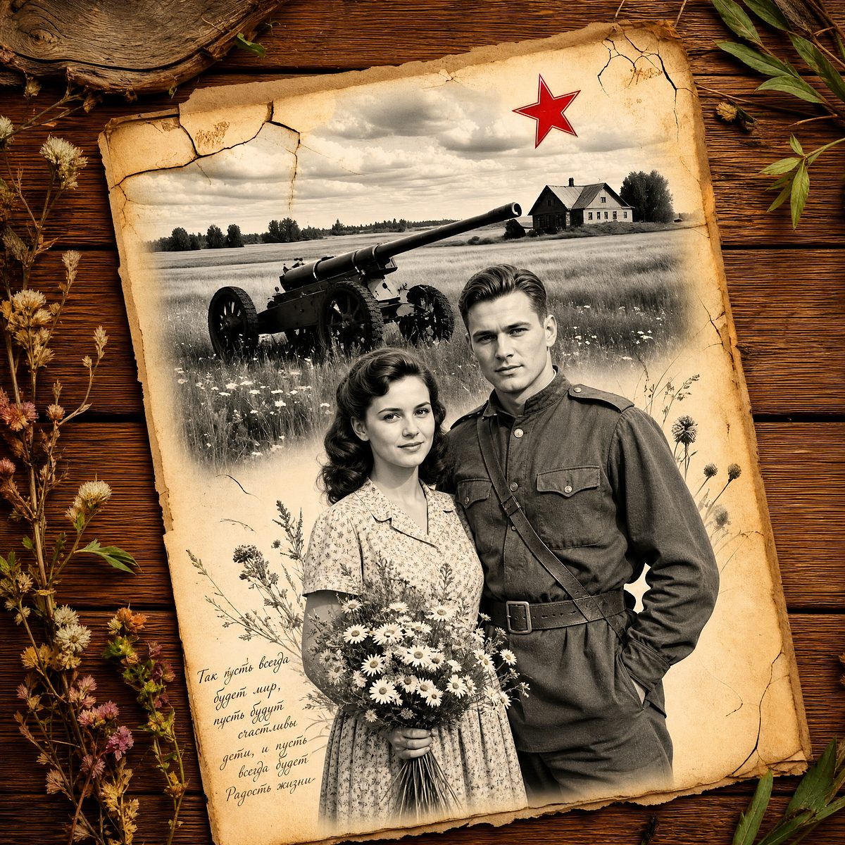 AI-коллаж в стиле «Военный»