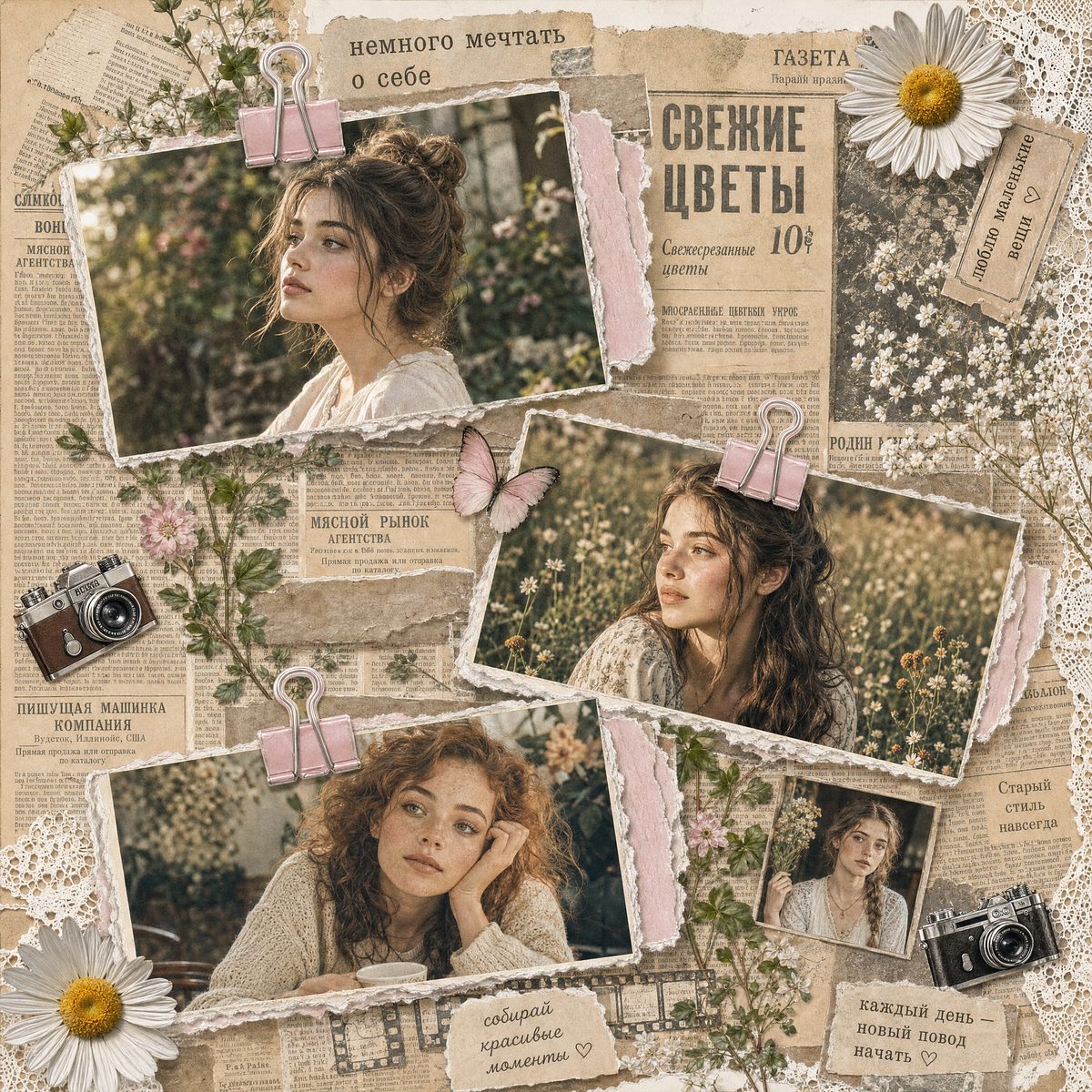 AI-коллаж в стиле «Винтаж»