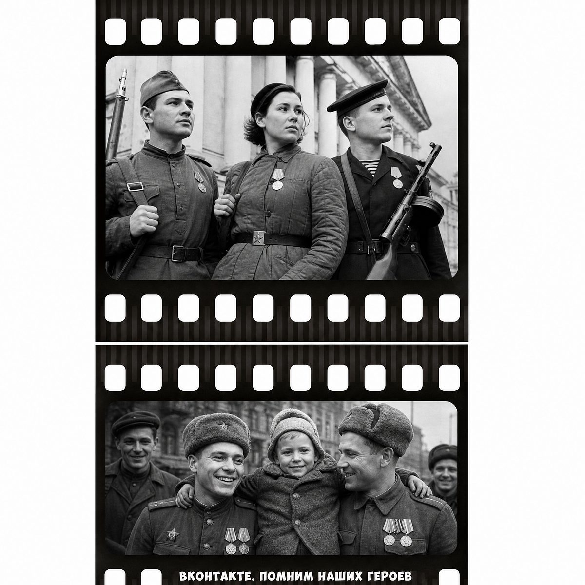 AI-коллаж в стиле «Патриотический»