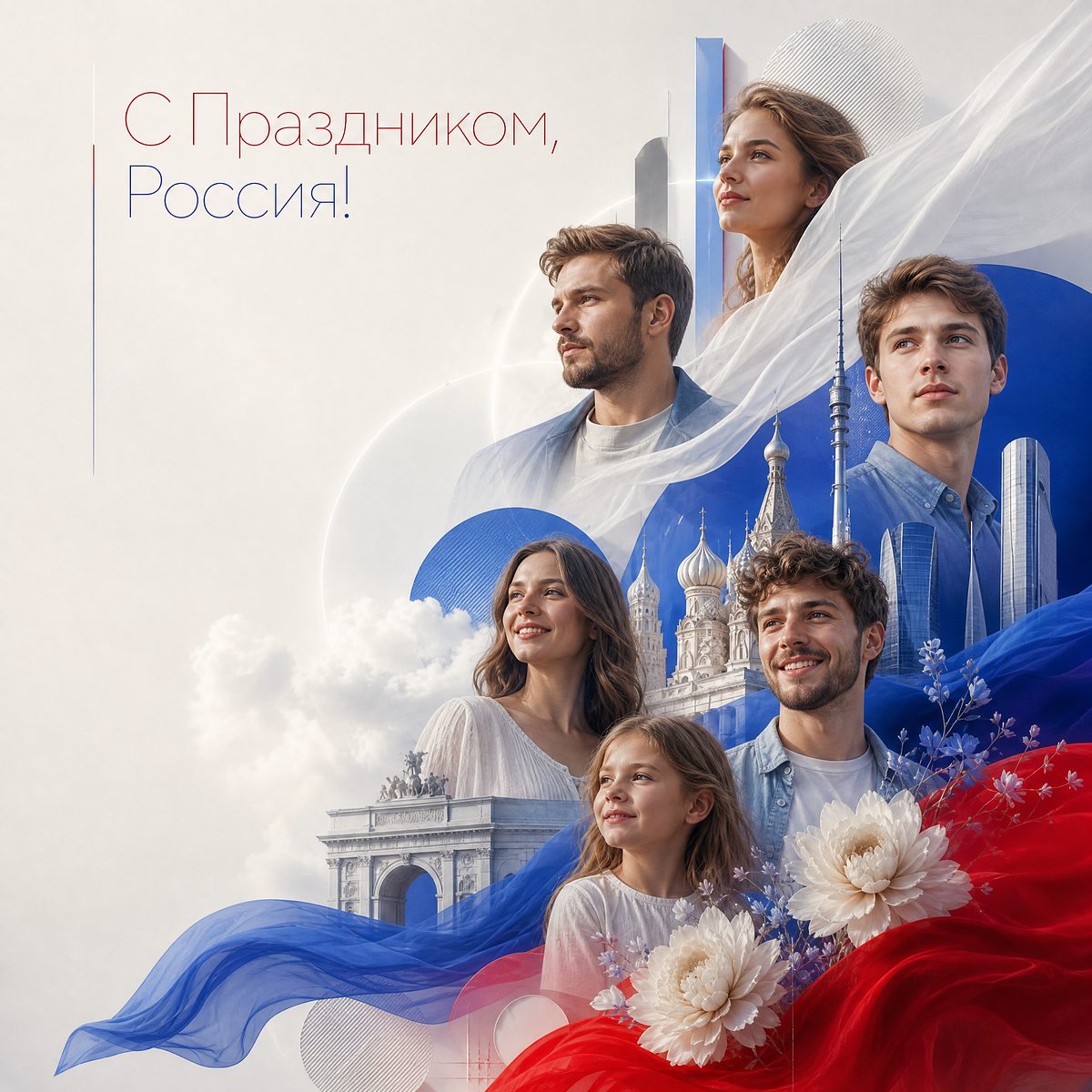 AI-коллаж в стиле «Патриотический»