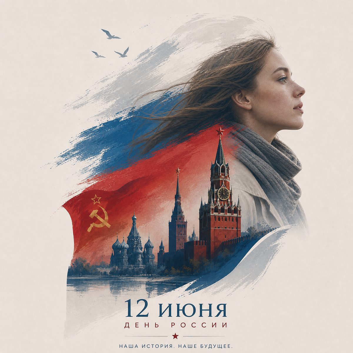 AI-коллаж в стиле «Патриотический»